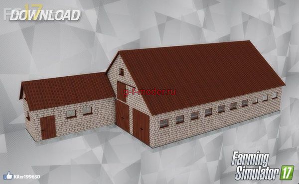 Объект i3d COWSHED V 1.0 для FS-2017