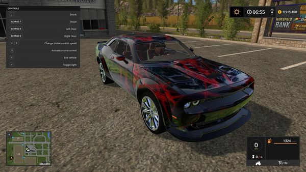 Мод "DODGE CHALLENGER RED NEON V1.0" для FS-2017